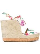 Salvatore Ferragamo High Wedge Sandals - White
