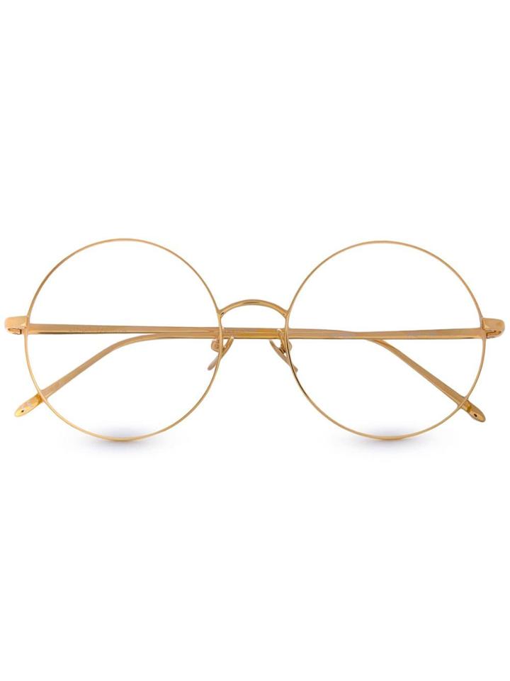 Linda Farrow Round Frame Clip On Sunglasses - Black