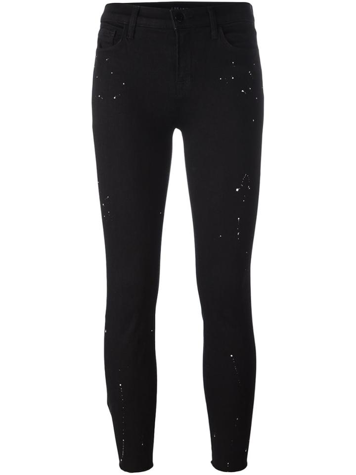 J Brand Cropped Bootcut Jeans - Black