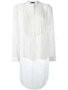 Twin-set Pleated Bib Shirt, Women's, Size: Small, Nude/neutrals, Polyester