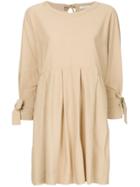 Aeron Tie Cuff Detail Dress - Nude & Neutrals