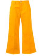 The Seafarer Cropped Wide Leg Flares, Women's, Size: 25, Yellow/orange, Cotton