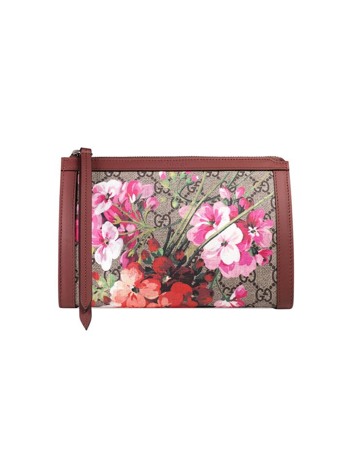Gucci Gg Blooms Small Cosmetic Case - Brown