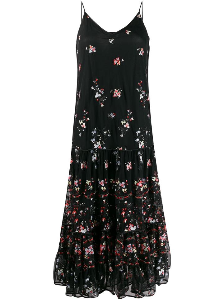 Tory Burch Layered Hem Dress - Black