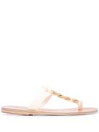 Ancient Greek Sandals Iris Gold Shell Sandals - White