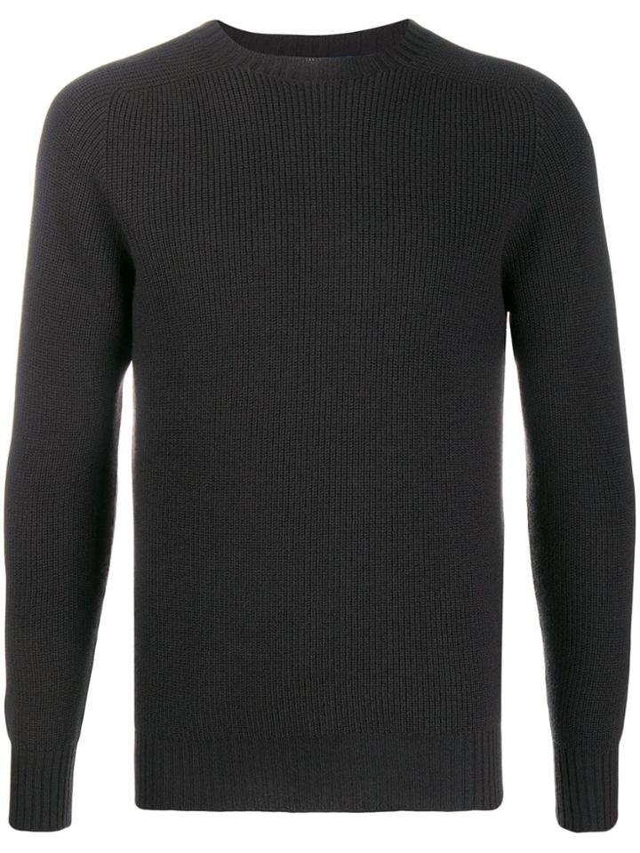Barba Ribbed Jumper - Grey