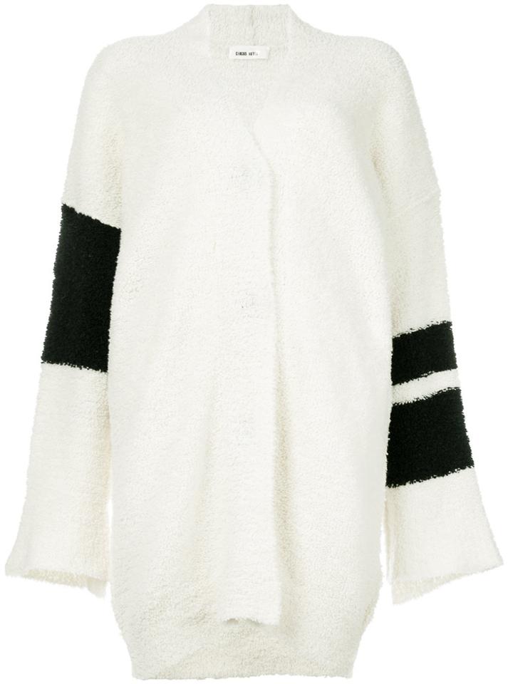 Circus Hotel Oversized Button Up Cardigan - Nude & Neutrals