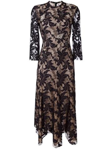 Francesco Scognamiglio Lace Mid Dress, Women's, Size: 42, Black, Polyamide/spandex/elastane/silk