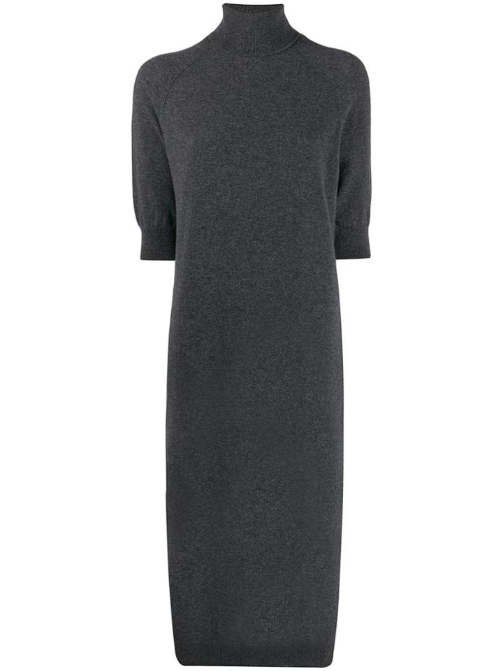 Mrz Knitted Turtleneck Dress - Grey