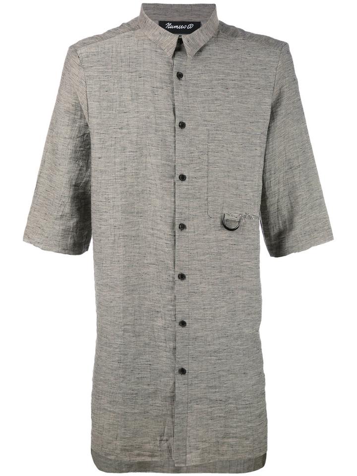 Numero00 - Oversized Shirt - Men - Linen/flax/cotton/polyester - S, Grey, Linen/flax/cotton/polyester