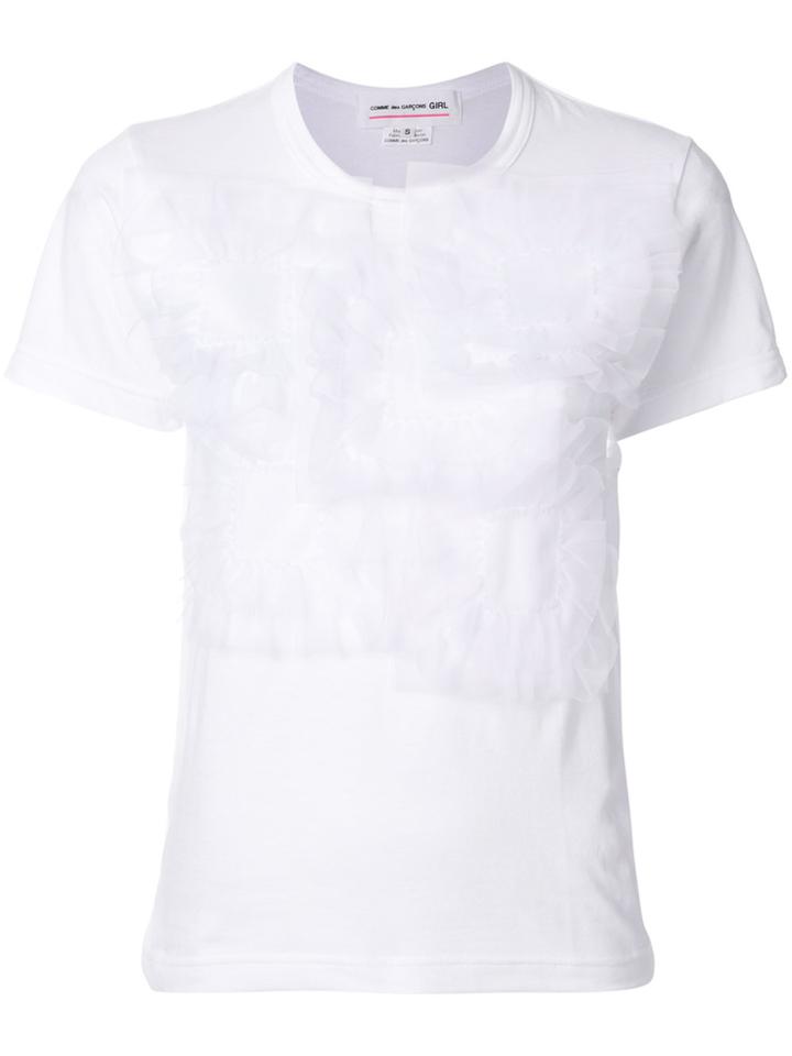 Comme Des Garçons Girl Gathered Textile T-shirt - White