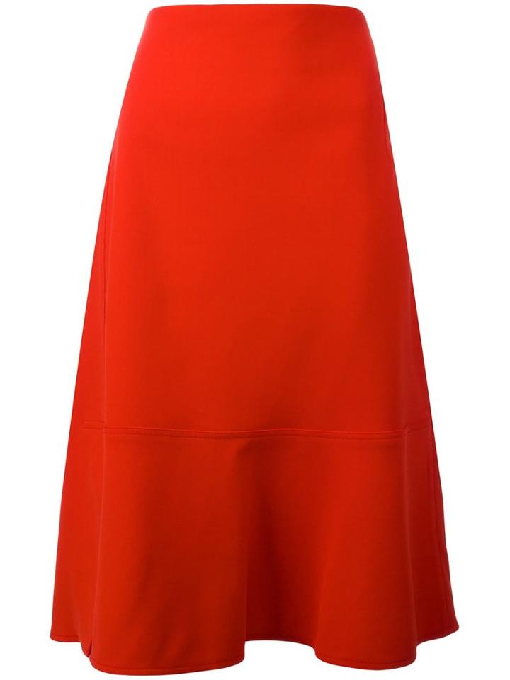 Marni Double Faced Bonded Skirt, Women's, Size: 42, Red, Polyester/viscose/virgin Wool/spandex/elastane