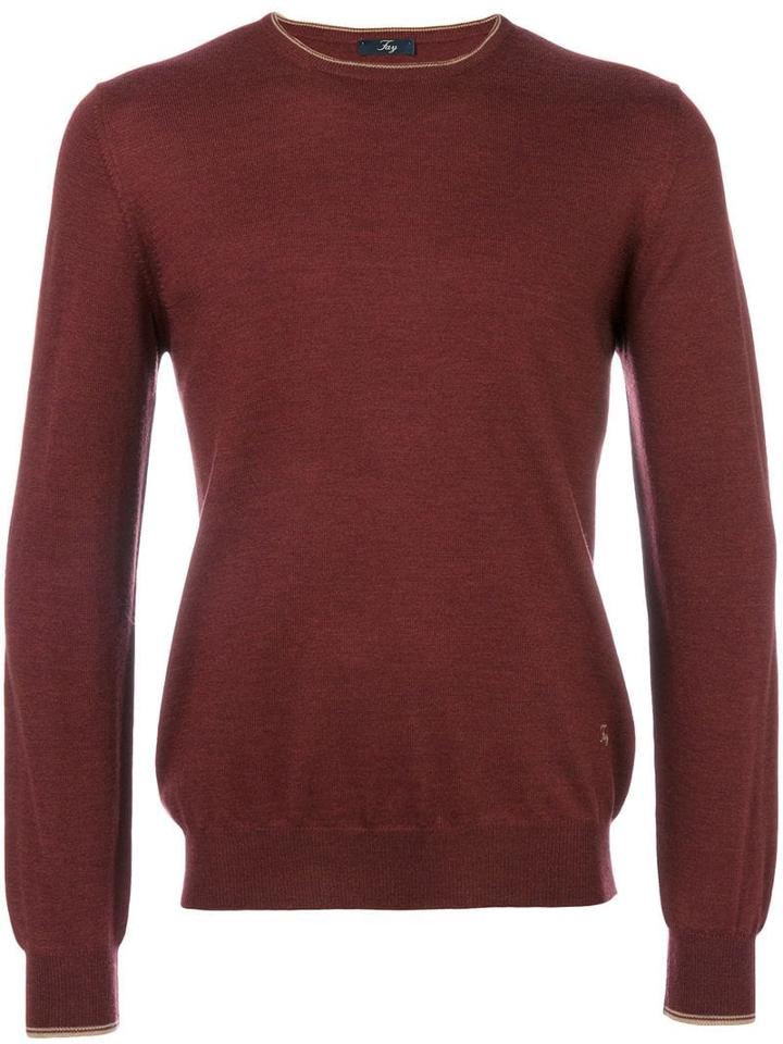 Fay Elbow Patch Jumper - Pink