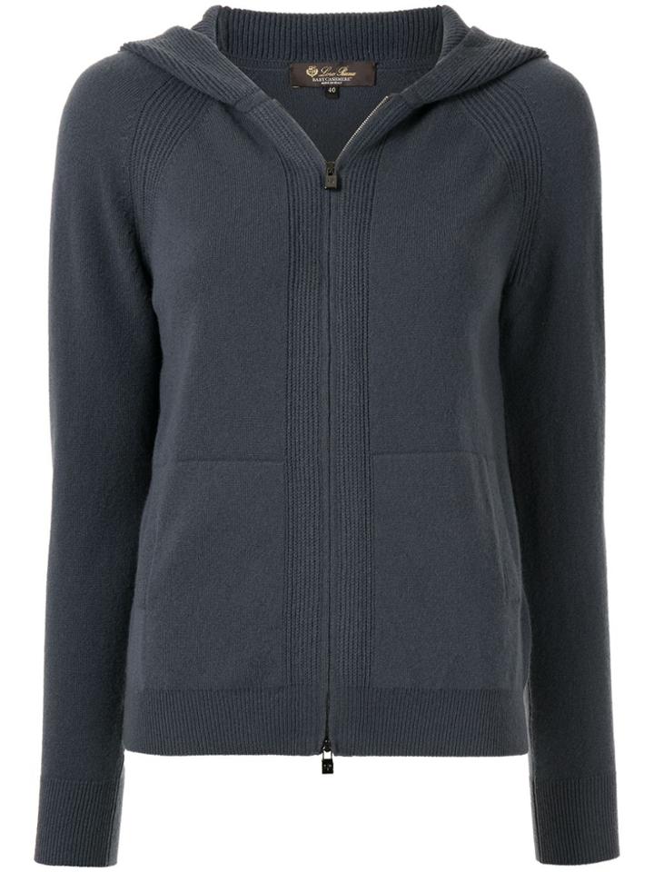 Loro Piana Hooded Bomber Cardigan - Blue