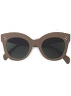 Céline Eyewear - Oversized Frame Sunglasses - Women - Acetate - One Size, Brown, Acetate