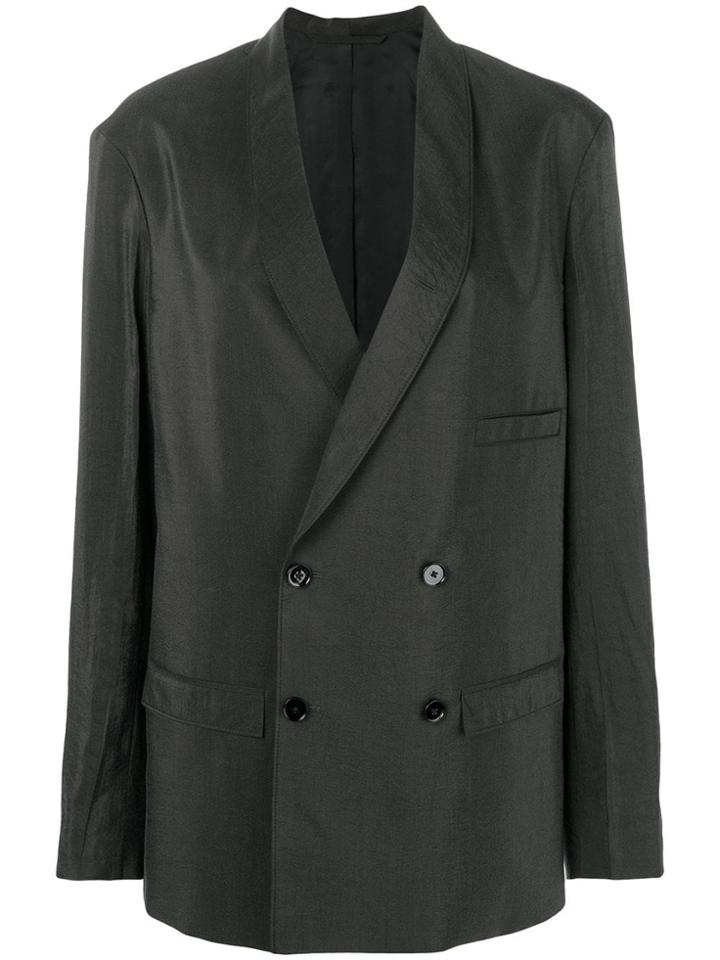 Lemaire Double Breasted Blazer - Brown