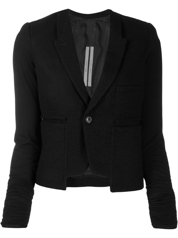 Rick Owens Asymmetric Blazer - Black