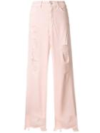 Dondup Front-slit Maxi Skirt - Pink & Purple