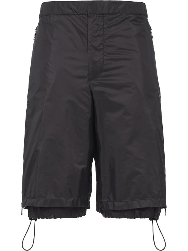 Prada Drawstring Cargo Shorts - Black