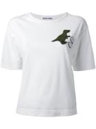 Muveil Dinosaur & Egg Patch T-shirt, Women's, Size: 36, White, Cotton