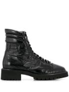 Hogl Wrinkled Effect Lace-up Boots - Black