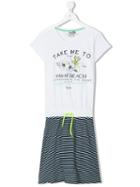 Vingino - Teen Short-sleeve Striped Dress - Kids - Cotton/viscose - 16 Yrs, White