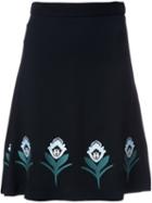 Markus Lupfer Floral Print A-line Skirt