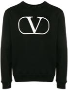 Valentino Logo Print Sweatshirt - Black