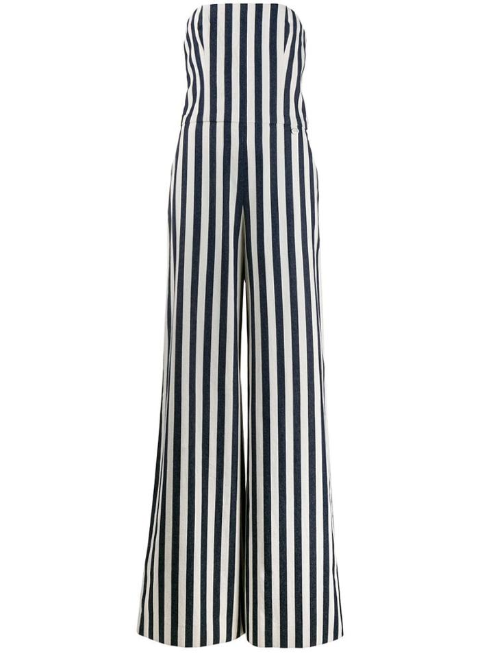 Chanel Vintage 2010 Striped Jumpsuit - White