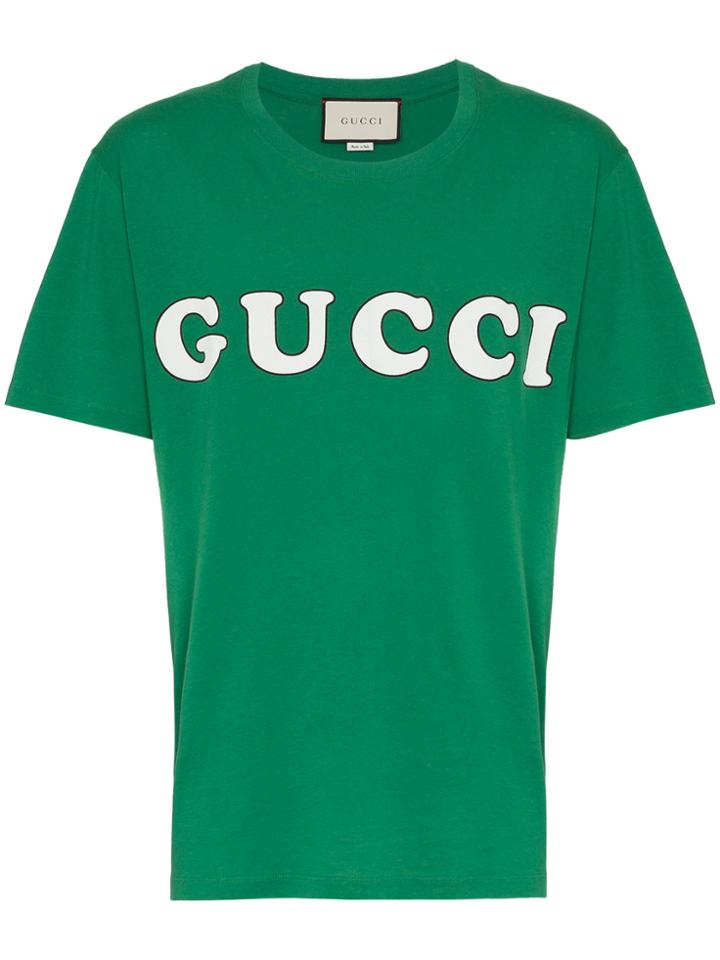 Gucci Baby Print Logo Short Sleeve T-shirt - Green