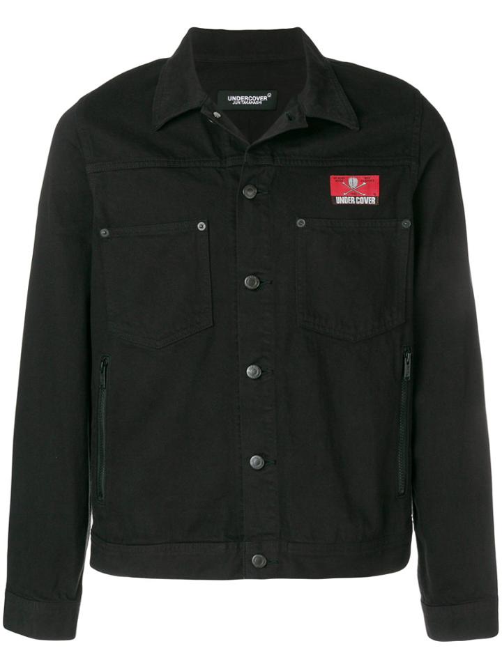 Undercover Logo Patch Denim Jacket - Black