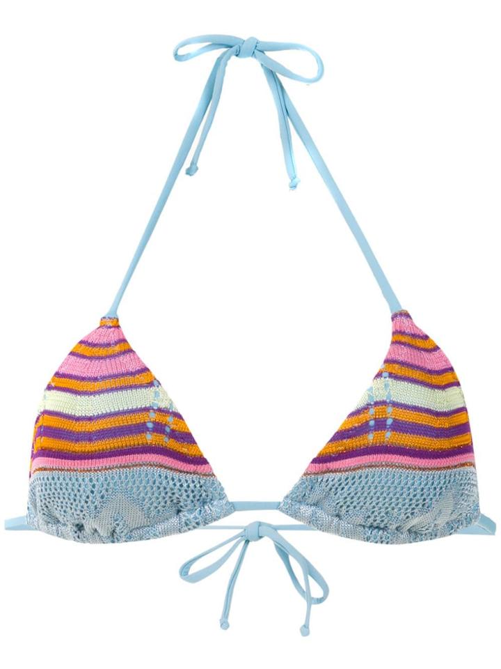 Cecilia Prado Almara Knit Bikini Top - Blue