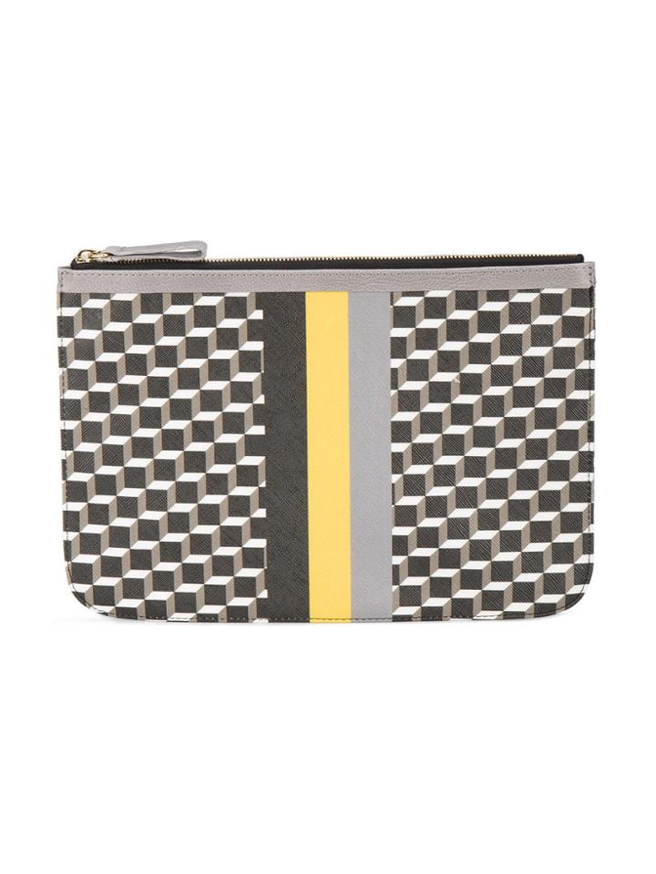 Pierre Hardy Cube Print Pouch - Grey
