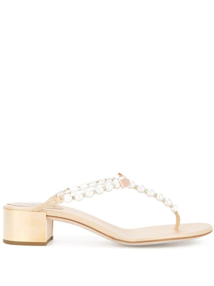 René Caovilla Eliza Sandals - Metallic