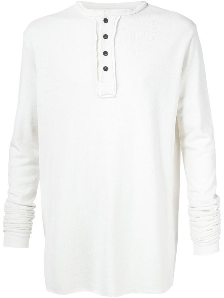 Song For The Mute Henley Longsleeved T-shirt, Men's, Size: 46, Nude/neutrals, Silk