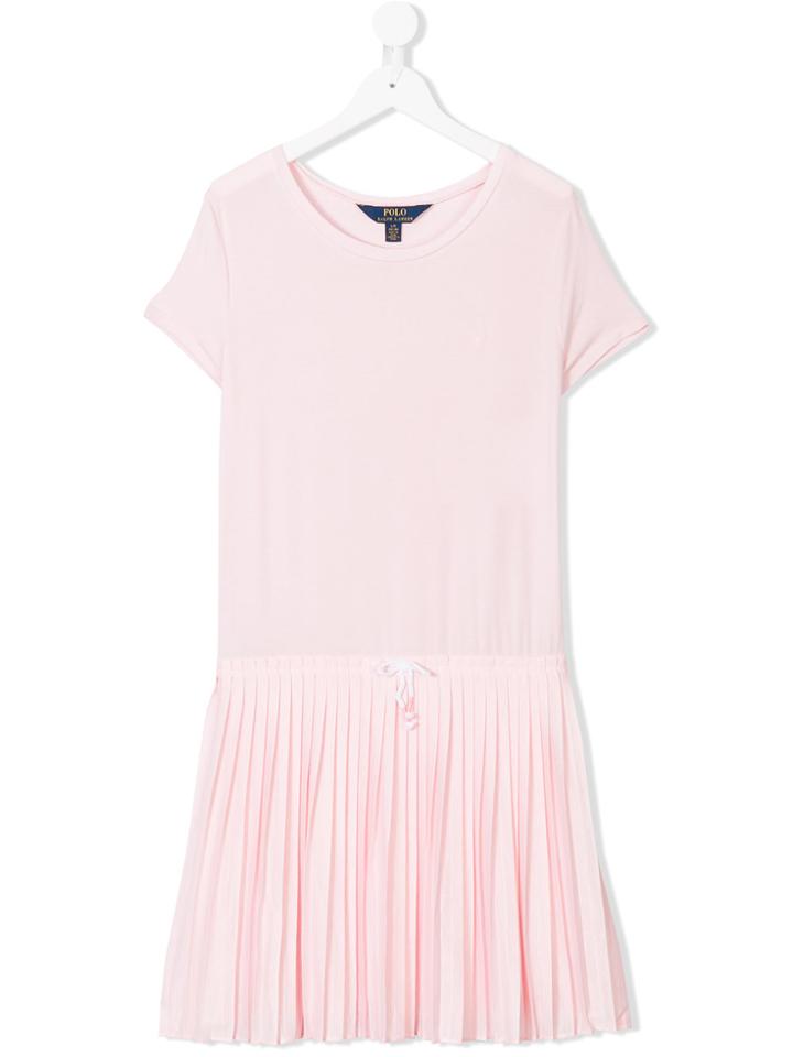 Mc2 Saint Barth Teen Pleated Dress - Pink & Purple
