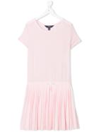 Mc2 Saint Barth Teen Pleated Dress - Pink & Purple