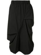 Moohong Drop Crotch Asymmetric Shorts - Black