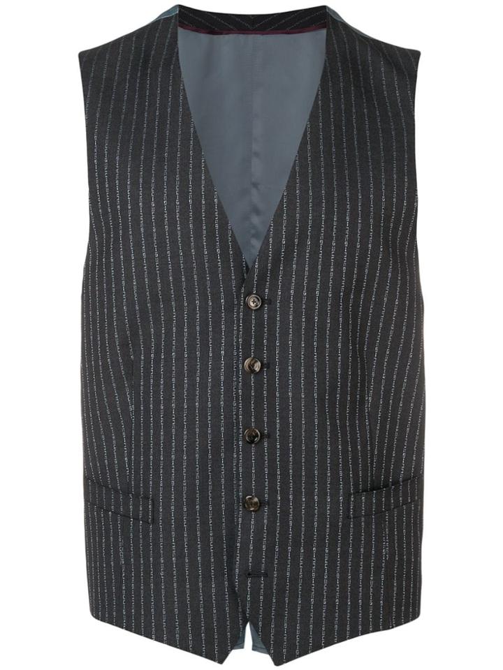 Gucci Logo Pinstripe Waistcoat - Grey