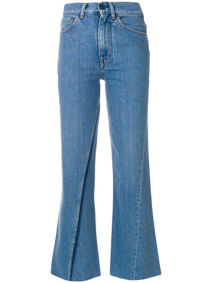 Ports 1961 Cropped Boyfriend Jeans - Blue