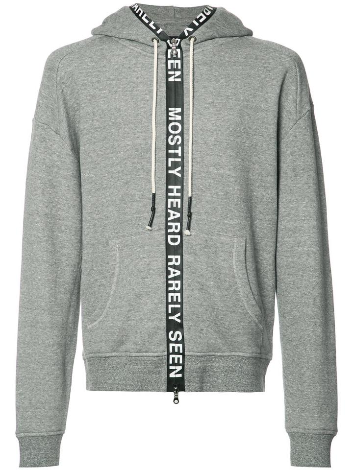 Mostly Heard Rarely Seen Zipped Hoodie, Men's, Size: Medium, Grey, Cotton