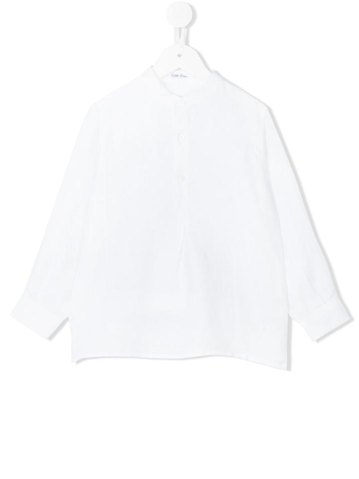 Little Bear - Band Collar Shirt - Kids - Linen/flax - 2 Yrs, White