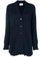 Dondup Frayed Hem Knitted Cardigan - Blue