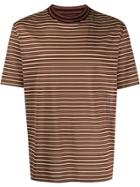 Lanvin Striped Short Sleeve T-shirt - Red
