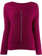Fabiana Filippi Long-sleeve Fitted Sweater - Pink