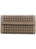 Bottega Veneta Intercciato Wallet - Nude & Neutrals
