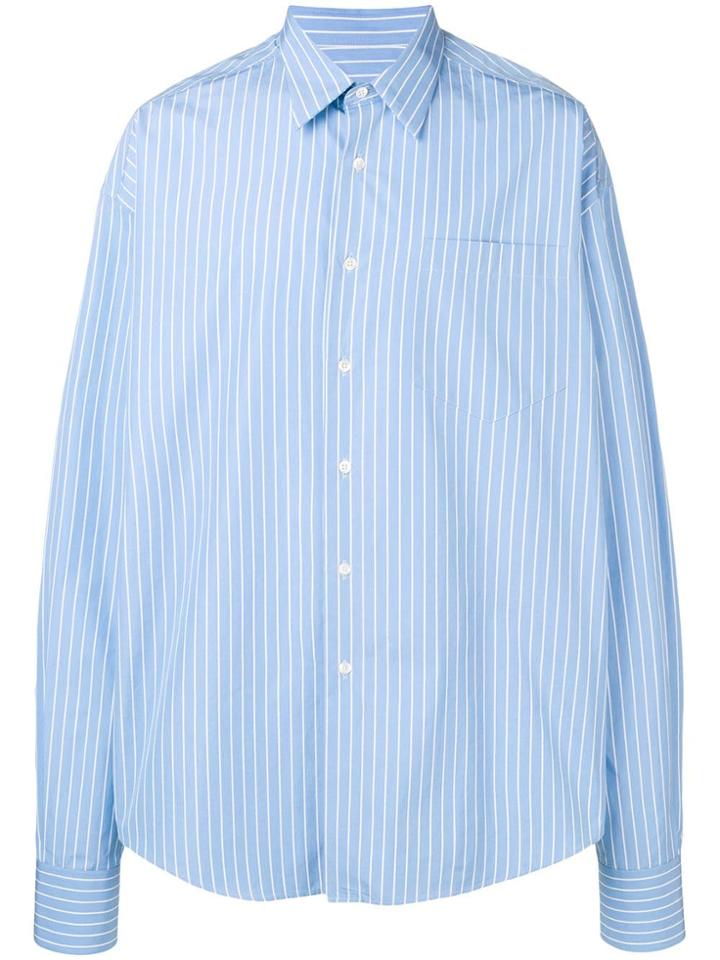 Ami Alexandre Mattiussi Oversized Long Sleeve Shirt With Chest Pocket