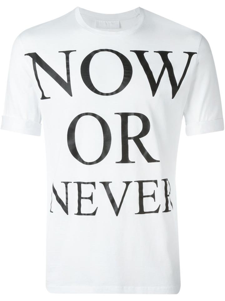 Neil Barrett Now Or Never T-shirt - White
