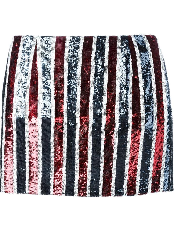 Giamba Sequinned Stripe Skirt