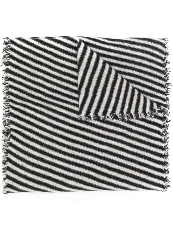 Faliero Sarti Striped Scarf - Grey